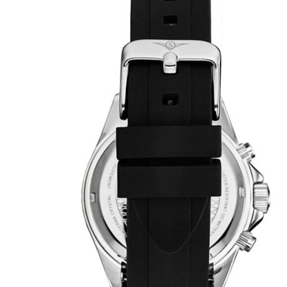 NWT 4050 Men's Quartz Chronograph, Alloy Silver Case, Green Dial, Black Bezel - Picture 3 of 15